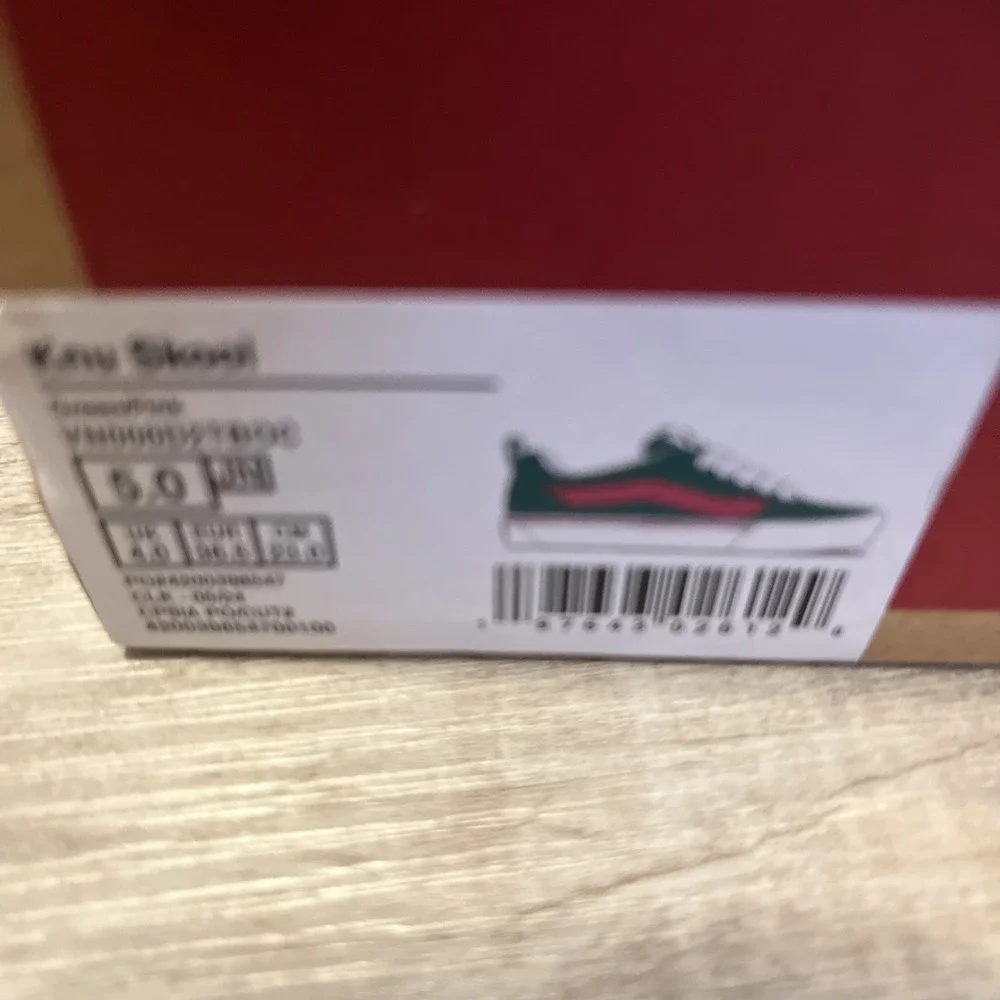 Vans‎ Knu Skool Skate Shoes Sneakers Green Pink Watermelon Size 5 New